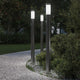 Vidaxl bolderverlichting met sensor 3 stuks 110 cm rvs ip44