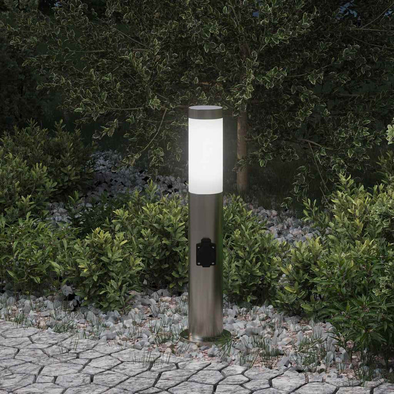 Baliza luminosa Vidaxl con casquillo 50 cm acero inoxidable IP44