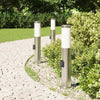 Vidaxl bolderverlichting met stopcontact 3 stuks 50 cm roestvrij staal ip44