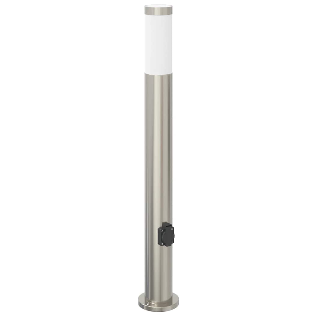 Baliza luminosa Vidaxl con casquillo 80 cm acero inoxidable IP44