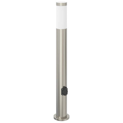 Baliza luminosa Vidaxl con casquillo 80 cm acero inoxidable IP44
