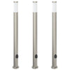 Vidaxl bolderverlichting met stopcontact 3 stuks 110 cm roestvrij staal ip44