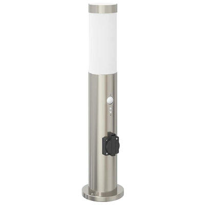 Illuminazione a paletto Vidaxx con sensore e presa 50 cm in acciaio inossidabile IP44