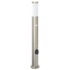 Vidaxl bolderarmatuur met sensor en stopcontact 80 cm roestvrij staal ip44
