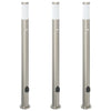Vidaxl bolderverlichting met sensor en stopcontact 3 stuks 110 cm roestvrij staal ip44
