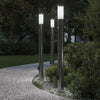 Vidaxx bolardo luminoso con sensor y casquillo 3 piezas 110 cm acero inoxidable IP44