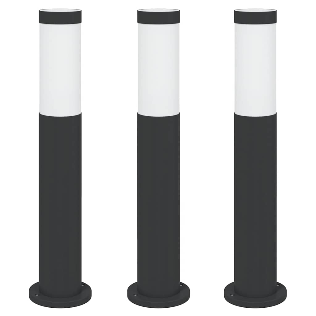 Vidaxl bolderverlichting 3 stuks 50 cm rvs ip44