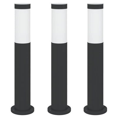 Vidaxl bolderverlichting 3 stuks 50 cm rvs ip44