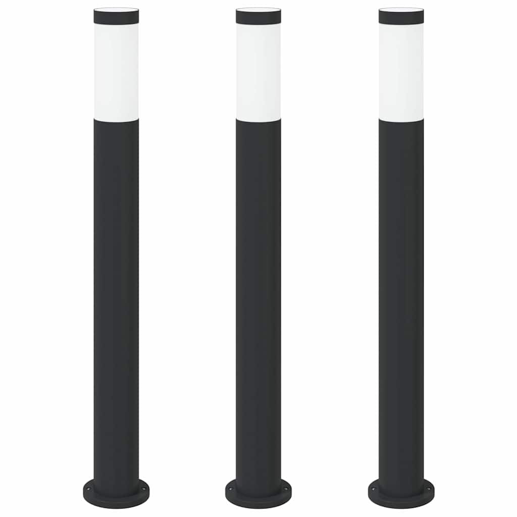 Vidaxx bolardo iluminación 3 piezas 80 cm acero inoxidable IP44
