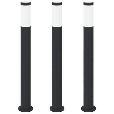 Vidaxl bolderverlichting 3 stuks 80 cm rvs ip44