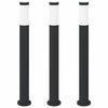 Vidaxl bolderverlichting 3 stuks 80 cm rvs ip44