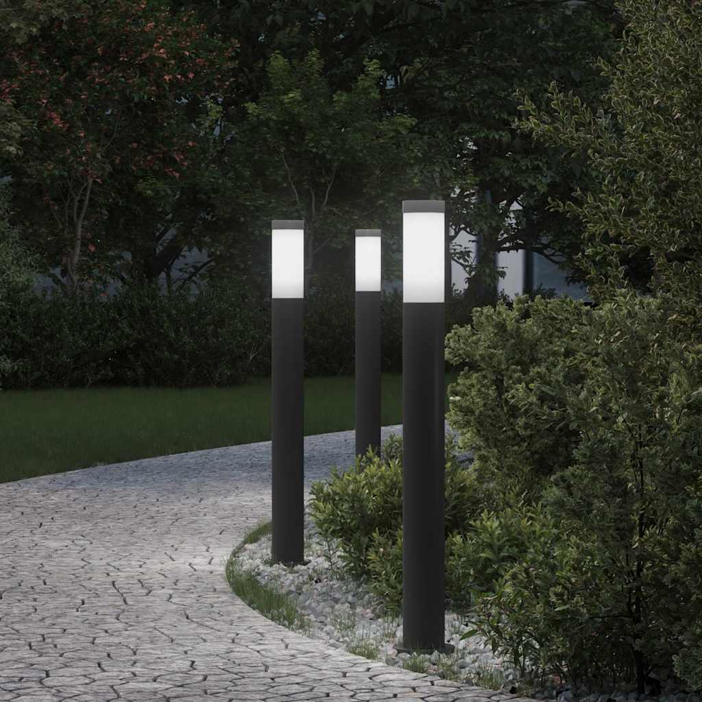 Vidaxx bolardo iluminación 3 piezas 80 cm acero inoxidable IP44