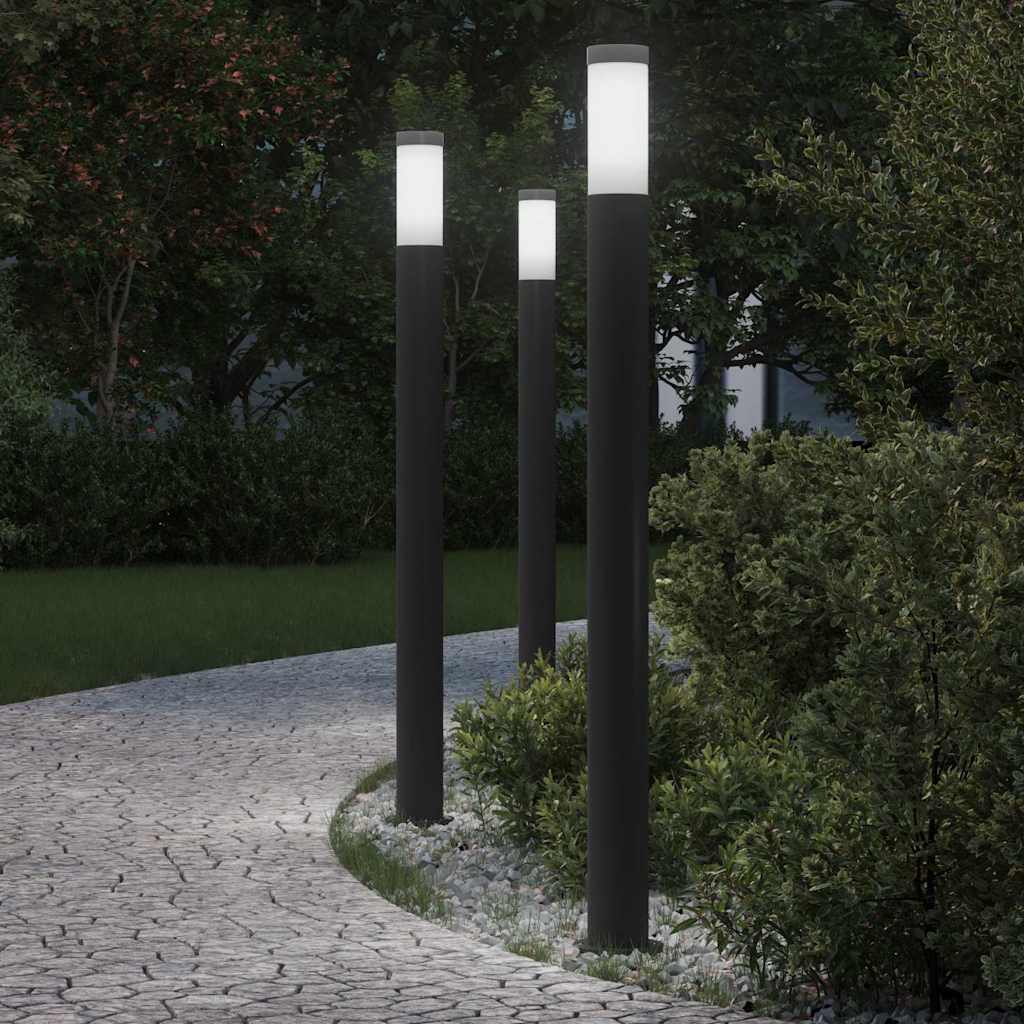 Vidaxx bolardo iluminación 3 piezas 110 cm acero inoxidable IP44