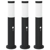 Vidaxx bolardo luminoso con sensor 3 piezas 50 cm acero inoxidable IP44