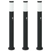 VidaXL paletto luminoso con sensore 3 pezzi 80 cm in acciaio inossidabile IP44