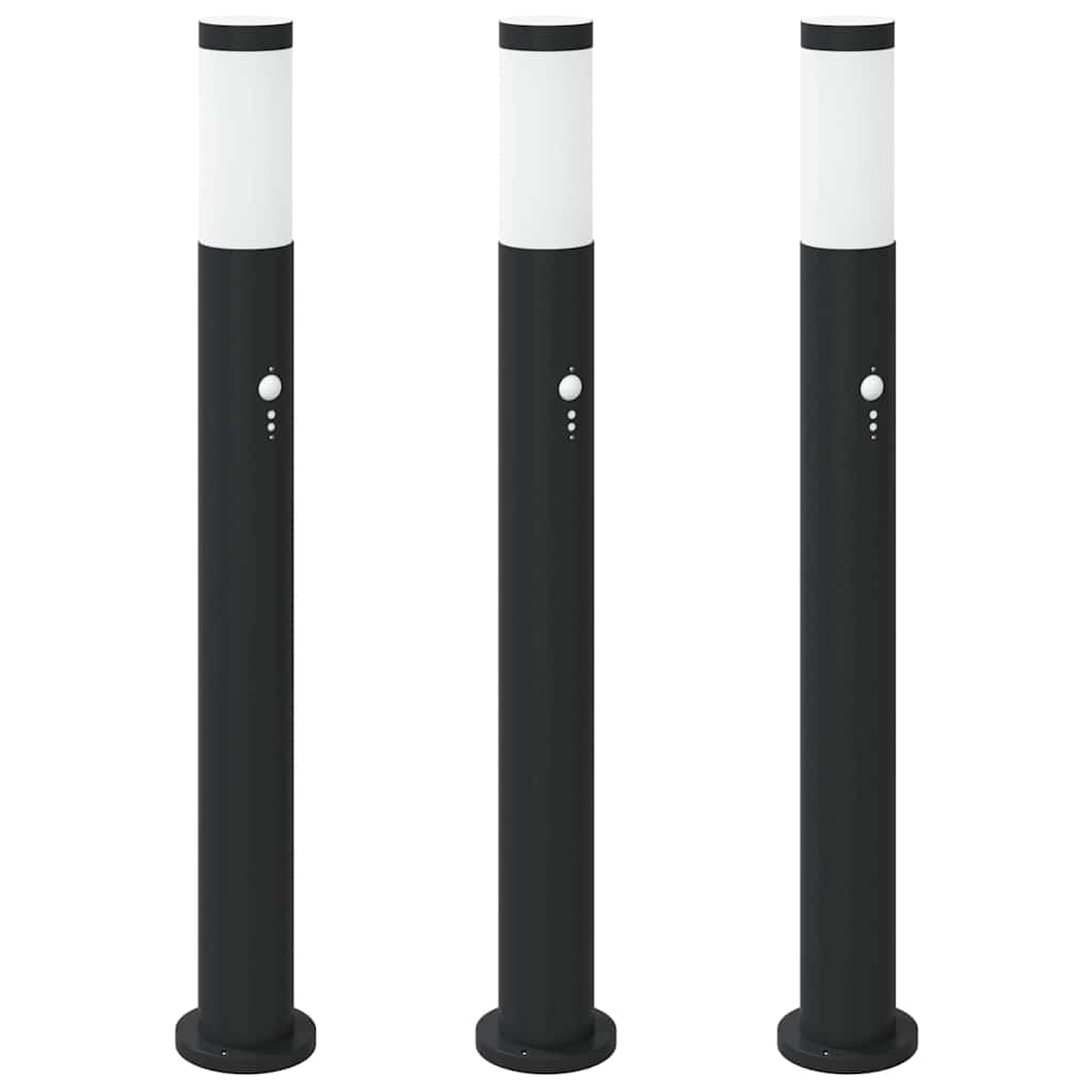 VidaXL paletto luminoso con sensore 3 pezzi 80 cm in acciaio inossidabile IP44