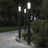 Baliza de iluminación VidaXL con sensor 3 piezas 110 cm acero inoxidable IP44