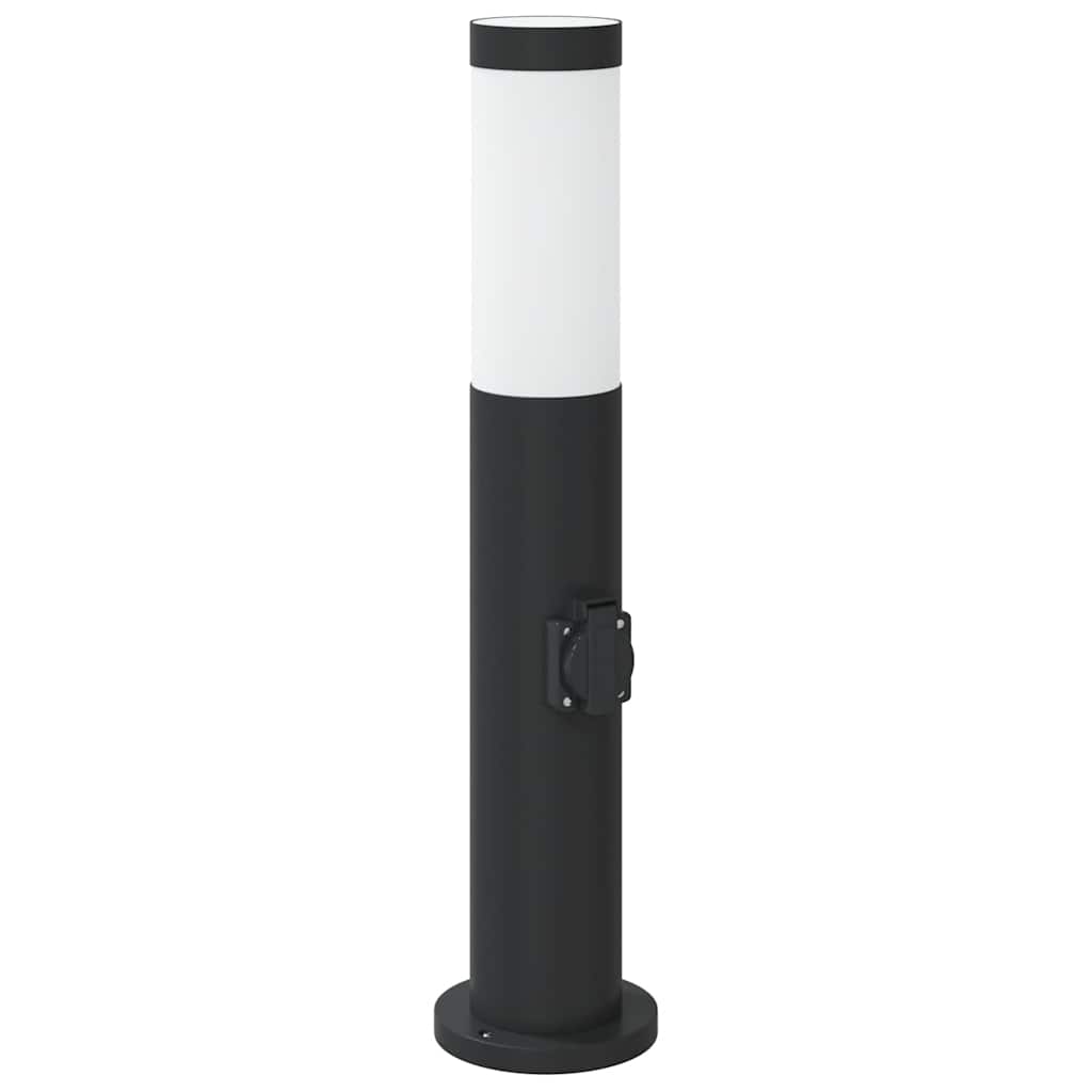 Vidaxl bolderarmatuur met stopcontact 50 cm rvs ip44