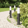 Vidaxl bolderverlichting met stopcontact 3 stuks 50 cm roestvrij staal ip44