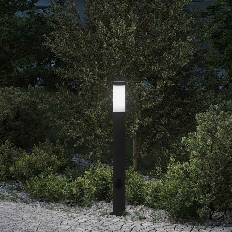 Baliza luminosa Vidaxl con casquillo 80 cm acero inoxidable IP44