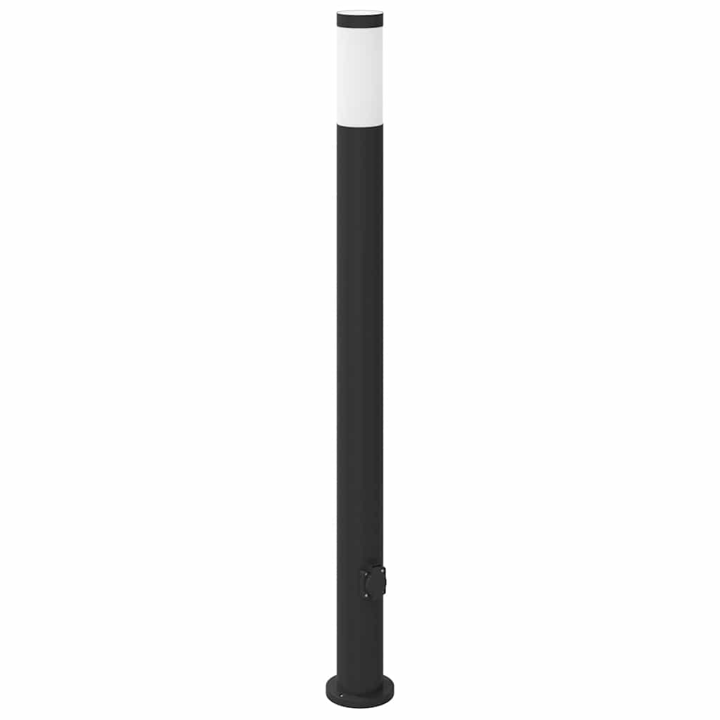 Paletto luminoso Vidaxl con presa 110 cm in acciaio inox IP44