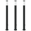 Vidaxl bolderverlichting met stopcontact 3 stuks 110 cm roestvrij staal ip44