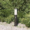 Vidaxl bolderverlichting met sensor en stopcontact 50 cm roestvrij staal ip44