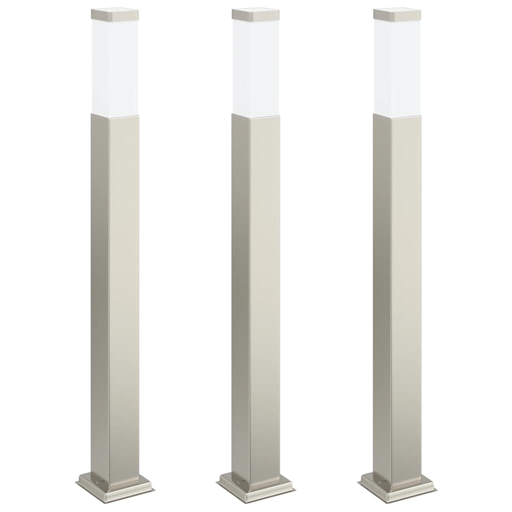 Vidaxx bolardo iluminación 3 piezas 80 cm acero inoxidable IP44