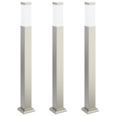 Vidaxx paletto luminoso 3 pezzi 80 cm in acciaio inossidabile IP44