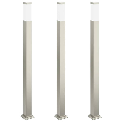Vidaxx bolardo iluminación 3 piezas 110 cm acero inoxidable IP44