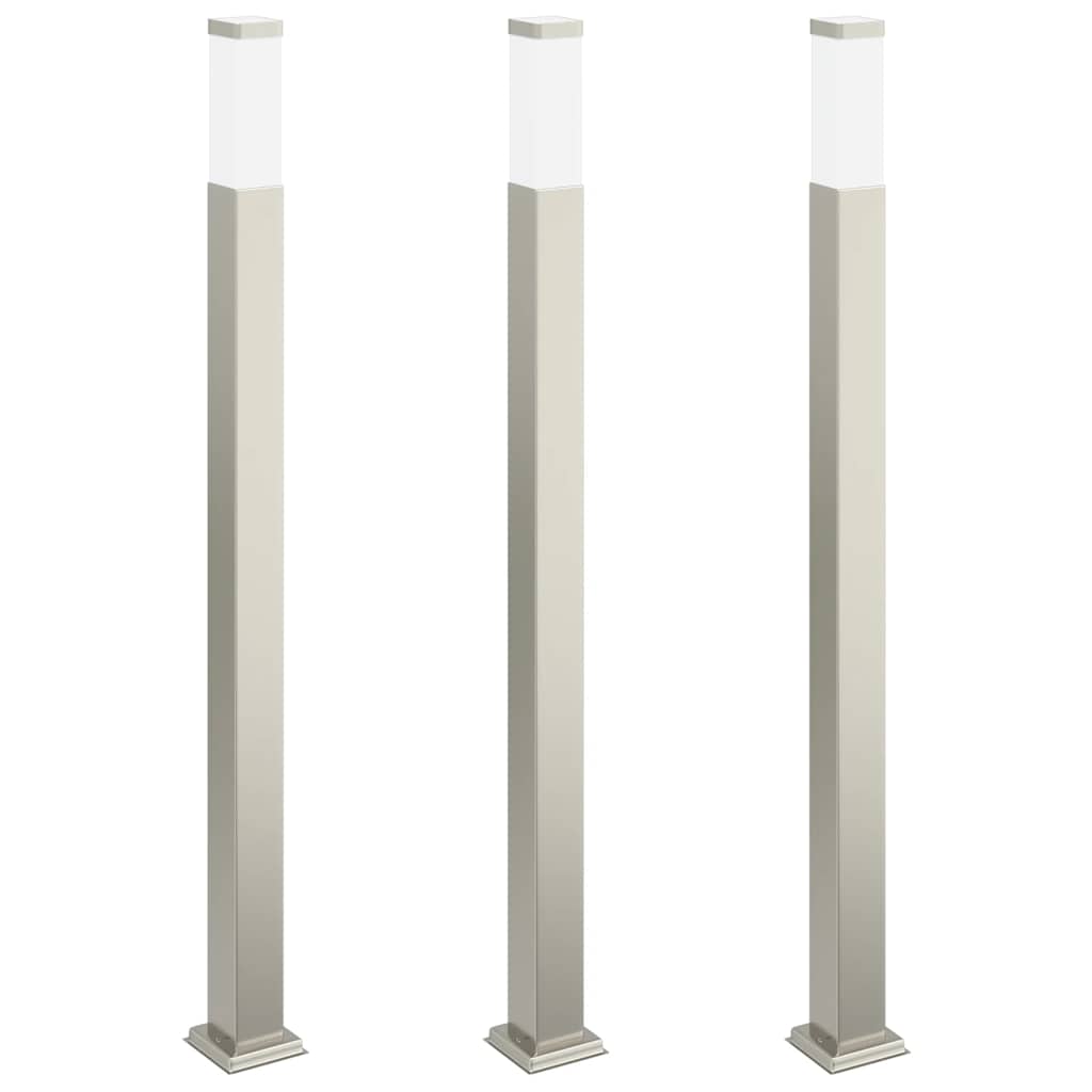 Vidaxx bolardo iluminación 3 piezas 110 cm acero inoxidable IP44