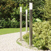 VidaXL paletto luminoso con sensore 3 pezzi 110 cm in acciaio inossidabile IP44