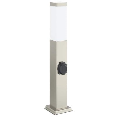 Baliza luminosa Vidaxl con casquillo 50 cm acero inoxidable IP44