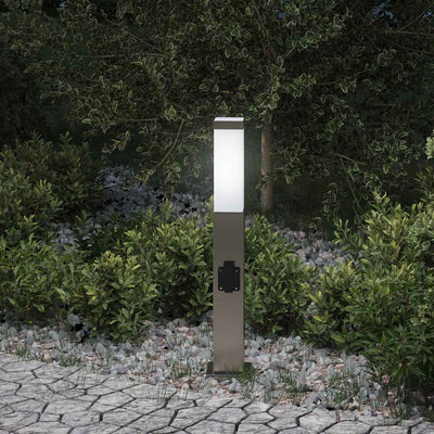 Baliza luminosa Vidaxl con casquillo 50 cm acero inoxidable IP44