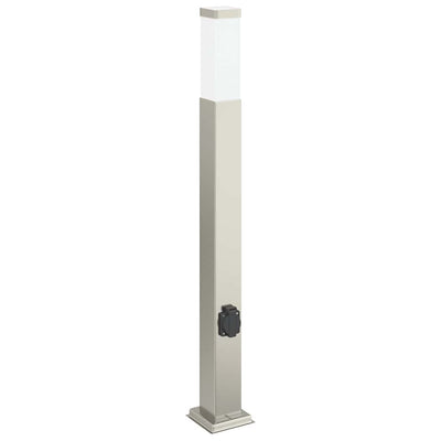 Baliza luminosa Vidaxl con casquillo 80 cm acero inoxidable IP44