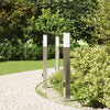 Vidaxx bolardo de iluminación con enchufe 3 piezas 80 cm acero inoxidable IP44