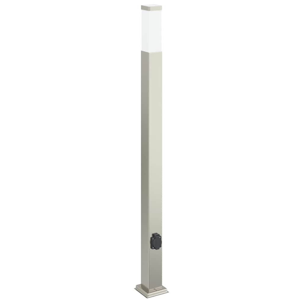 Baliza luminosa Vidaxl con casquillo 110 cm acero inoxidable IP44