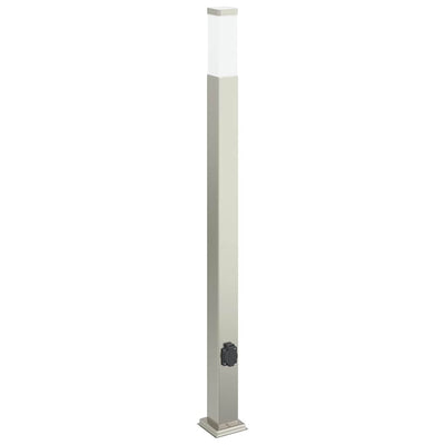 Baliza luminosa Vidaxl con casquillo 110 cm acero inoxidable IP44