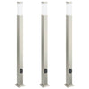 Vidaxx bolardo de iluminación con enchufe 3 piezas 110 cm acero inoxidable IP44
