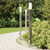 Vidaxx bolardo de iluminación con enchufe 3 piezas 110 cm acero inoxidable IP44