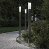 Vidaxx bolardo de iluminación con enchufe 3 piezas 110 cm acero inoxidable IP44