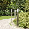 Vidaxl bolderverlichting met sensor en stopcontact 3 stuks 80 cm roestvrij staal ip44
