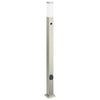 Vidaxl bolderarmatuur met sensor en stopcontact 110 cm roestvrij staal ip44