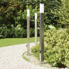 Vidaxl bolderverlichting met sensor en stopcontact 3 stuks 110 cm roestvrij staal ip44