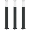 Vidaxl bolderverlichting 3 stuks 80 cm zwart ip44