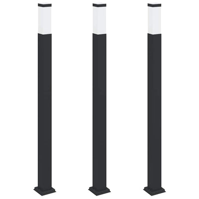 VidaXL bolardo luminoso 3 piezas 110 cm negro IP44