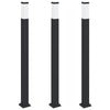 Vidaxl bolderverlichting 3 stuks 110 cm zwart ip44