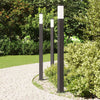 VidaXL bolardo luminoso 3 piezas 110 cm negro IP44
