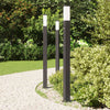 Vidaxl bolderverlichting met sensor 3 stuks 110 cm zwart ip44