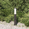 Vidaxl bolderarmatuur met stopcontact 50 cm zwart ip44